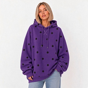 Sudadera con Capucha para Mujer, Estampada, de Algodón Ecológico, Estilo Urbano, Transpirable, Corte Regular, a la Moda, para Invierno, para Todas las Temporadas, Cómoda, Forrada - Product Image 2