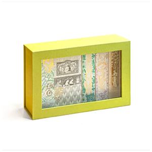 Cajas de Regalo de Chocolate Ecológicas Reciclables con Tapas de PVC con Lámina Dorada, Laminación Mate y Recubrimiento UV para Chicles y Sushi - Product Image 5