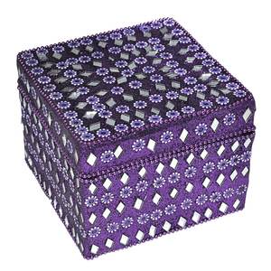 Boîte à bijoux artisanale en perles et paillettes roses, boîte de rangement décorative pour bibelots, accessoires d'emballage cadeau de mariage, organisateur - Product Image 5