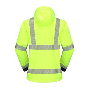 Veste de travail haute visibilité respirante personnalisée orange pour la construction avec plusieurs poches - Product Image 2