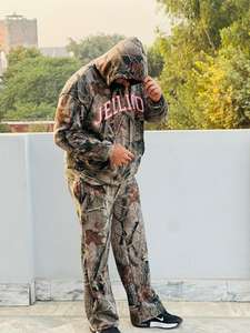 Ensemble survêtement homme en molleton technique, personnalisé, 500 g/m², pantalon de survêtement et sweat à capuche, broderie camouflage, haute qualité - Product Image 6