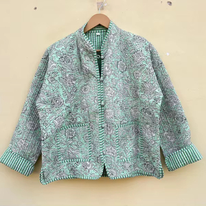 Indian Handmade 100% Cotton Eco-Friendly Quilted Anti-Wrinkle Breathable Quick Dry Digital Printed Front Pocket Autumn Winter - Product Image 1