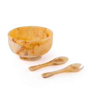 Bol de service décoratif de luxe en résine époxy, plat à salade et à nourriture fait main de qualité supérieure pour la maison, la cuisine, le café, l'hôtel et la restauration - Product Image 4