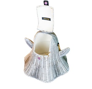 Panier de rangement en rotin tressé à la main, sac bandoulière créatif et mignon en forme de monstre d'Halloween, sac à bandoulière fantaisie - Product Image 3