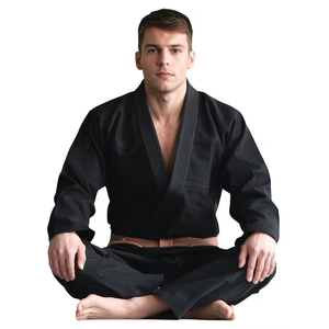 Nuevo Uniforme de BJJ Color Negro, Transpirable, de Secado Rápido, Unisex, para Adultos, Antiencogimiento, Tela de Algodón Perlado, Traje de MMA BJJ - Product Image 4