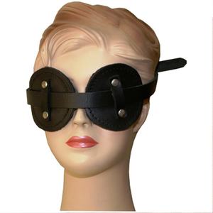 Antifaz para Dormir HMB de Cuero Genuino con Forro de Piel, Color Negro, para las Cuatro Estaciones, Talla Única, Ideal para Halloween - Product Image 4