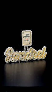 Pendentif en diamant plaqué or 14 carats LOGO personnalisé privé Nom en argent 925 Moissanite 3D Collier Lettre entièrement glacé Bijoux Hip Hop - Product Image 2