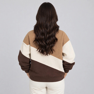 Sweat-shirt demi-zip pour femme de haute qualité, en tissu polaire doux premium, col au design moderne, coupe décontractée, vêtements personnalisés, vente en gros OEM - Product Image 2