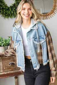 แจ็คเก็ตยีนส์ผู้หญิงสีน้ำเงินคลาสสิก – เสื้อโค้ทยีนส์แขนยาวติดกระดุมพร้อมกระเป๋า - Product Image 6