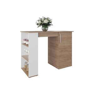 Isla de cocina Rossiter de 1 puerta con 5 estantes Carro funcional para tu cocina - Product Image 1