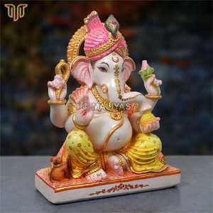 Pure Marble Ganesh Statue | Handcrafted Polished Lord Ganesha Idol | Premium Ganpati Murti for Home Decoration 18 Inch - Product Image 3