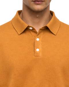 เสื้อโปโลแขนยาวสีเหลืองมัสตาร์ดสำหรับผู้ชาย เสื้อสเวตเชิ้ตผ้าคอตตอนผสมลำลอง คอปกแบบสวม ใส่ได้ทั้งฤดูใบไม้ร่วงและฤดูหนาว รับผลิตตามแบบ (OEM) ขายส่ง - Product Image 5