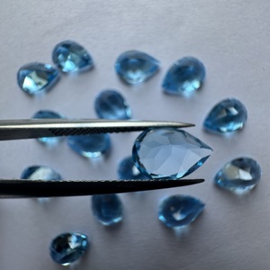 Topacio Azul Suizo TFH en Forma de Pera, Corte Semiprecioso, Gema Suelta, Calidad AAA, Claridad, Pulido a Mano, de 6x4mm a 10x12mm, Venta al por Mayor - Product Image 4