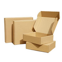 Boîtes d'expédition en carton ondulé kraft recyclable noir 9x6x2 pouces, emballage durable en carton pour envoi postal avec fermeture magnétique pour petits colis