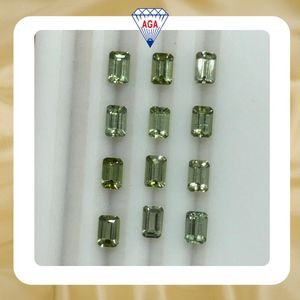 Turmalina Verde Menta Natural AAA, Corte Esmeralda 6x4mm, Piedra Preciosa Suelta Calibrada, Sin Tratar, Octagonal, Piedra para Joyería, Venta al Por Mayor - Product Image 2