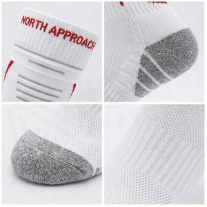 NORTH APPROACH <b>Knee</b> <b>High</b> <b>Socks</b> White Breathable Running <b>Socks</b> for Adults Summer Season - Product Image 4