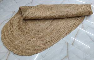 พรมปอกระเจาถักด้วยมือแนวชนบทพรมพื้นที่เส้นใยธรรมชาติเป็นมิตรกับสิ่งแวดล้อม - Product Image 3