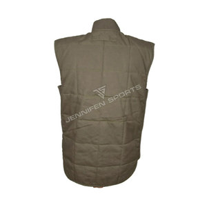 Gilet de chasse personnalisé pour homme en toile 100% coton avec plusieurs poches pour un usage décontracté en hiver - Product Image 3