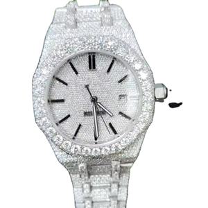 Nightfall Axis Trend Driven Business <b>Mens</b> Moissanite Diamond Quartz Watch with Glass Dial Sleek Architecture High Gloss Impact - Product Image 1