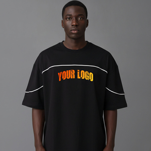T-shirt pour homme de qualité supérieure 100% coton, logo imprimé personnalisé, uni, hip-hop, décontracté, respirant, écologique, séchage rapide - Product Image 1