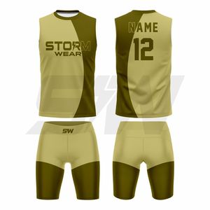 Camiseta de fútbol americano 7v7 sublimada con estampado de bandera, antibacteriana, transpirable, de secado rápido, uniforme de fútbol 7v7 personalizado. - Product Image 3