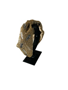 Serre-tête rembourré en métal perlé durable pour femmes et filles, bandeaux brodés tendance, accessoires de mode de boutique - Product Image 1