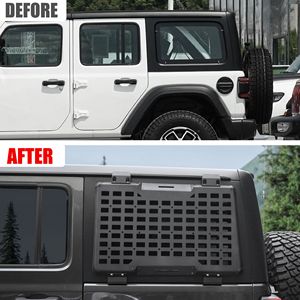 2018-2025 for Jeep Wrangler JL 4 Doors Rear <b>Window</b> Molle <b>Panel</b> System Modular Storage Protective Decoration Cargo Carrier - Product Image 3