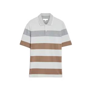 Camisas de polo de hombre de algodón 100% al por mayor camisas de moda de buena calidad con logotipo personalizado y tela de lona de patrón sólido - Product Image 6