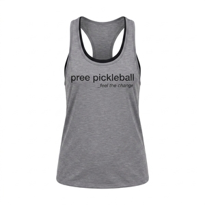 Women's pickleball 2 in 1 layered athletic tank <b>top</b> with built in sports bra Ergonomic Cut Moisture Wicking Space Dye Fabric <b>top</b> - Product Image 1