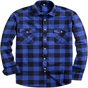 <b>Men's</b> <b>Casual</b> Flannel <b>Shirt</b> 100% Cotton Fabric Anti-Pilling Breathable Customizable Design Digital Print Latest Logo Sizes Colors - Product Image 5