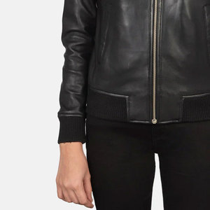 Top Wear Women Casual Wear Custom Made Women Leather Crop Jacket Hot Selling Winter Use Women Leather Crop Jacket - Product Image 6