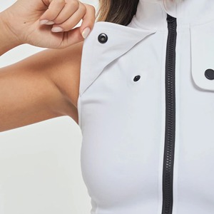 Haut court de sport pour femme de haute qualité, col rond doux, manches longues, coupe ajustée, compression, sexy, pour la gym - Product Image 3