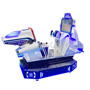 Simulateur de vol interactif pour enfants Modern Speedster Hawk, système à monnayeur, 1 joueur, puissance 800W, en métal et plastique - Product Image 2
