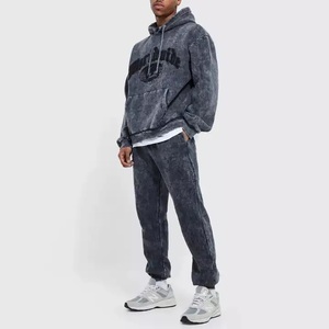 Men's <b>Black</b> Hooded Long Sleeve Slim Fit Sweatshirt Breathable Knitted Solid Color Casual Wear Autumn Style - Product Image 5