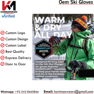 Gants en cuir sur mesure |   Équipement de marque au look minimaliste et discret de luxe |   Prix de gros d'usine - Product Image 6