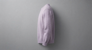 Pull à col rond pour homme en tricot violet avec logo personnalisé, manches longues, aspect cachemire, vêtements décontractés pour l'automne et l'hiver - Product Image 3