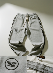 2026 Vente en gros Fabrication Pantalon de survêtement pour homme coupe droite en sergé décontracté taille mi-haute coupe ample poids moyen - Product Image 4