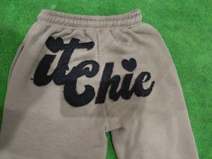 Pantalon de survêtement évasé pour femme, 100% coton, broderie vieillie, couleur unie, confortable, avec logo personnalisé, vente en gros - Product Image 6