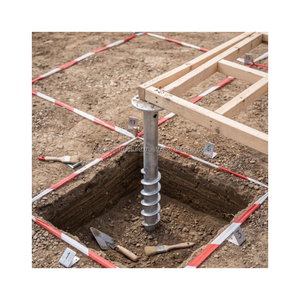 Vente en gros de vis de fondation hélicoïdales en acier galvanisé de haute qualité pour les fondations de construction - Product Image 1