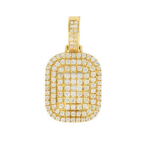 Pendentif Hip-Hop en Moissanite Taille Baguette Glacée, Argent 925 Plaqué Rhodium, Breloque Géométrique, Cadeau de Luxe, Bijou Unisexe pour Usage Quotidien - Product Image 2