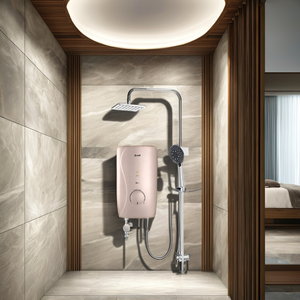 Factory Deals S8i 3.5KW Electric Water Heater DC Pump Rain <b>Shower</b> <b>Accessories</b> for Household Use Champagne Color for Home Hotel - Product Image 2