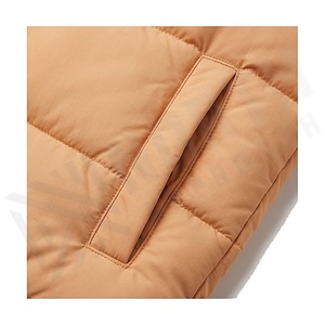 Chaleco Acolchado para Mujer, Invierno, Cuello Alto, Cierre de Cremallera, Color Sólido, Relleno de Poliéster, Tejido, Largo Regular - Product Image 5