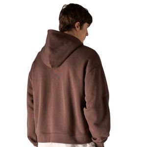 Ensemble décontracté pour homme : sweat à capuche zippé épais et pantalon de jogging en coton doux, style streetwear, couleur marron, ensemble de vêtements de sport tendance - Product Image 5