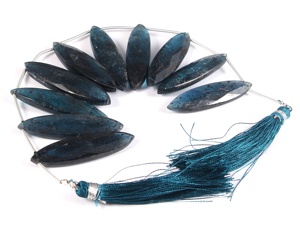 Naturel Londres Bleu Opale À Facettes Marquise Forme 10*40mm 10pc Brin Anneau Vert Rose Cristal Sarcelle Pierres Précieuses En Vrac Composé Nature - Product Image 1