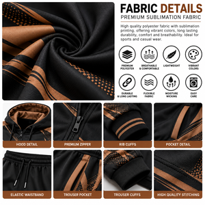 Conjunto de Chándal Sublimado de Diseño Personalizado para Hombre, Ropa Deportiva Personalizada, Chaqueta con Cremallera Completa y Pantalones, Conjuntos al por Mayor OEM - Product Image 5
