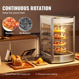 Scaldapizza Commerciale da 14 Pollici a 4 Livelli con Riscaldamento a Vapore Rotante e Controllo Automatico della Temperatura 29°C~80°C - Product Image 4