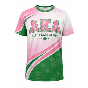 เสื้อยืดคอกลมผ้าฝ้ายพรีเมียมสำหรับผู้หญิง โลโก้ปักสไตล์กรีกแบบสั่งทำพิเศษสำหรับชมรมนักศึกษา ย้อมสีแบบ Casual Garment Dyed - Product Image 5