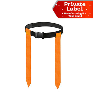 Ceinture de football à dégagement rapide, système 3 drapeaux, ensemble de 3 drapeaux, fabrication directe usine, logo personnalisé OEM, boucle à dégagement rapide, ceinture de flag football - Product Image 1