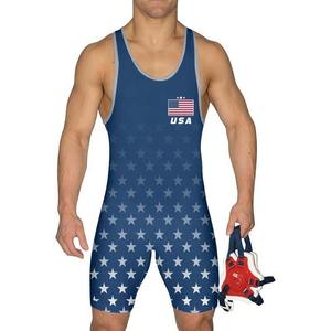Traje de Lucha Personalizado de Punto con Spandex/Poliéster Antiencogimiento, Uniforme Casual OEM de Tallas Grandes - Product Image 2