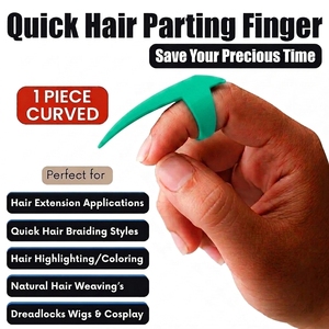 Outil de séparation des mèches de cheveux, séparateur de doigts facile à utiliser, anneau de doigt pour extensions de cheveux, tresses, tissage et coiffure en salon - Product Image 2